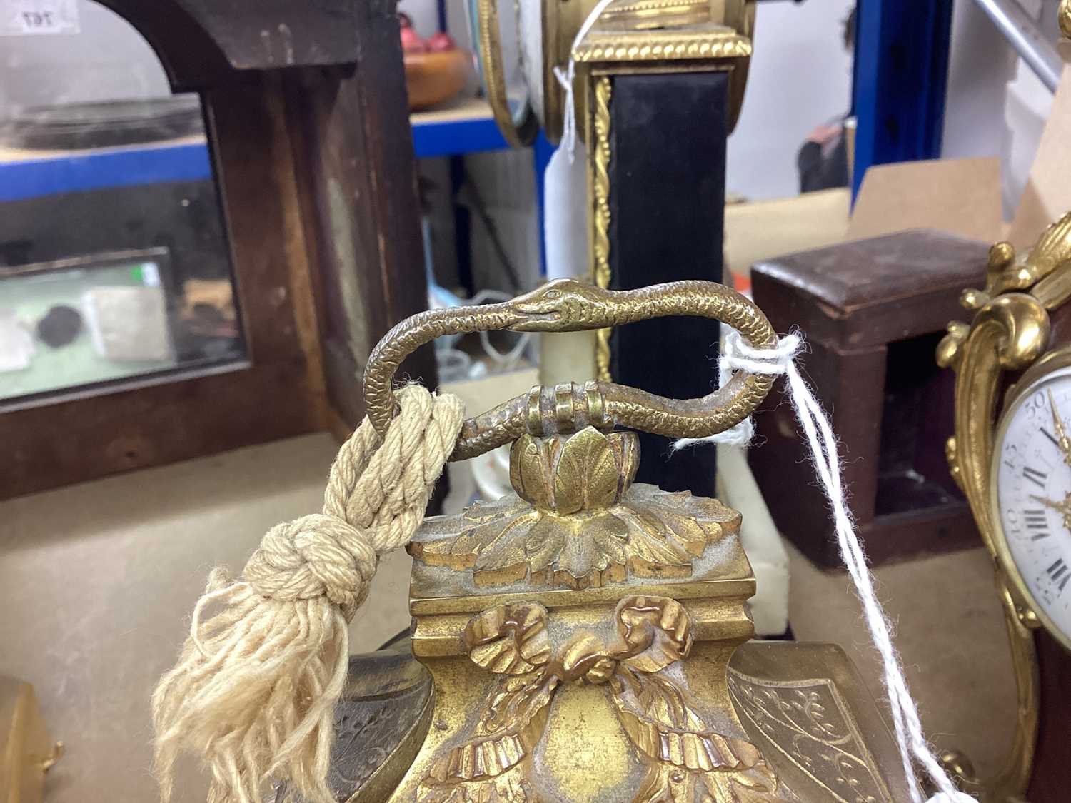 Early 20th century French ormolu Pendule d’Officer clock - Image 7 of 9