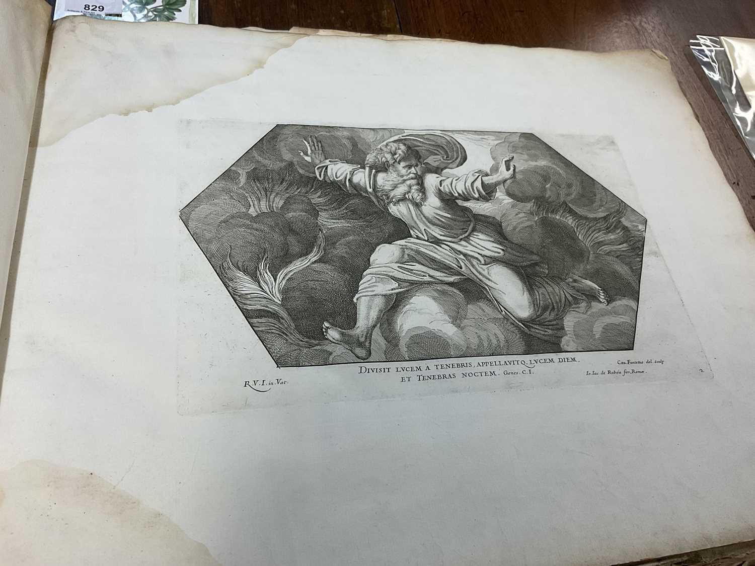Imagines Veteris ac Novi Testamenti a Raphaelis Sanctio Urbinate…- Vellum bound book of 17th century - Image 15 of 18
