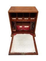 Edwardian limed mahogany desk secretaire