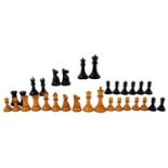 Large late 19th / early 20th century Staunton Chessmen chess set by Jacques in original box
