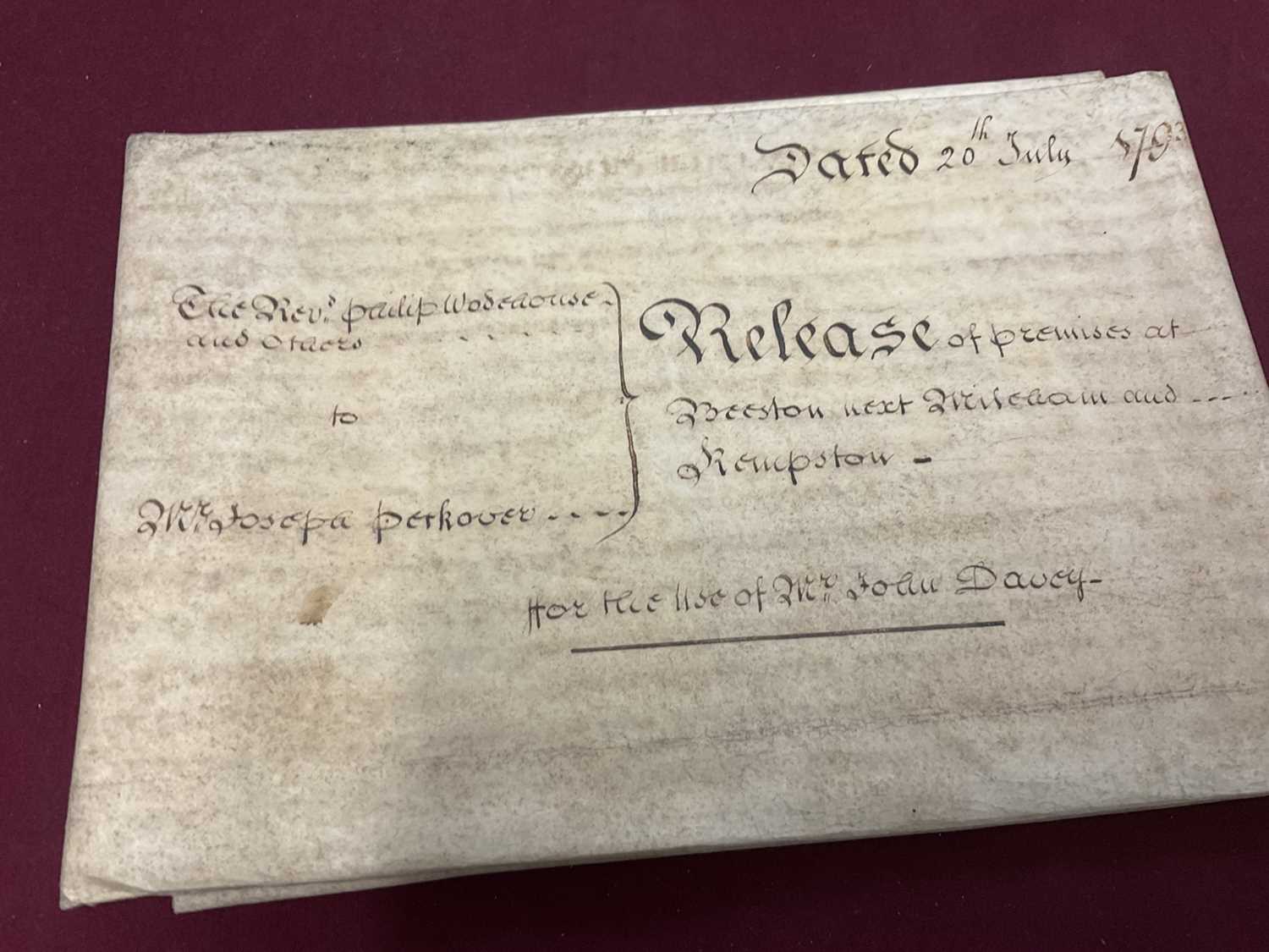 Large collection of indentures on vellum and paper, 17th century and later - Image 57 of 77