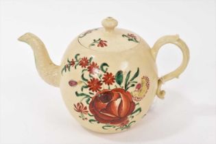 Creamware teapot and cover, circa 1770