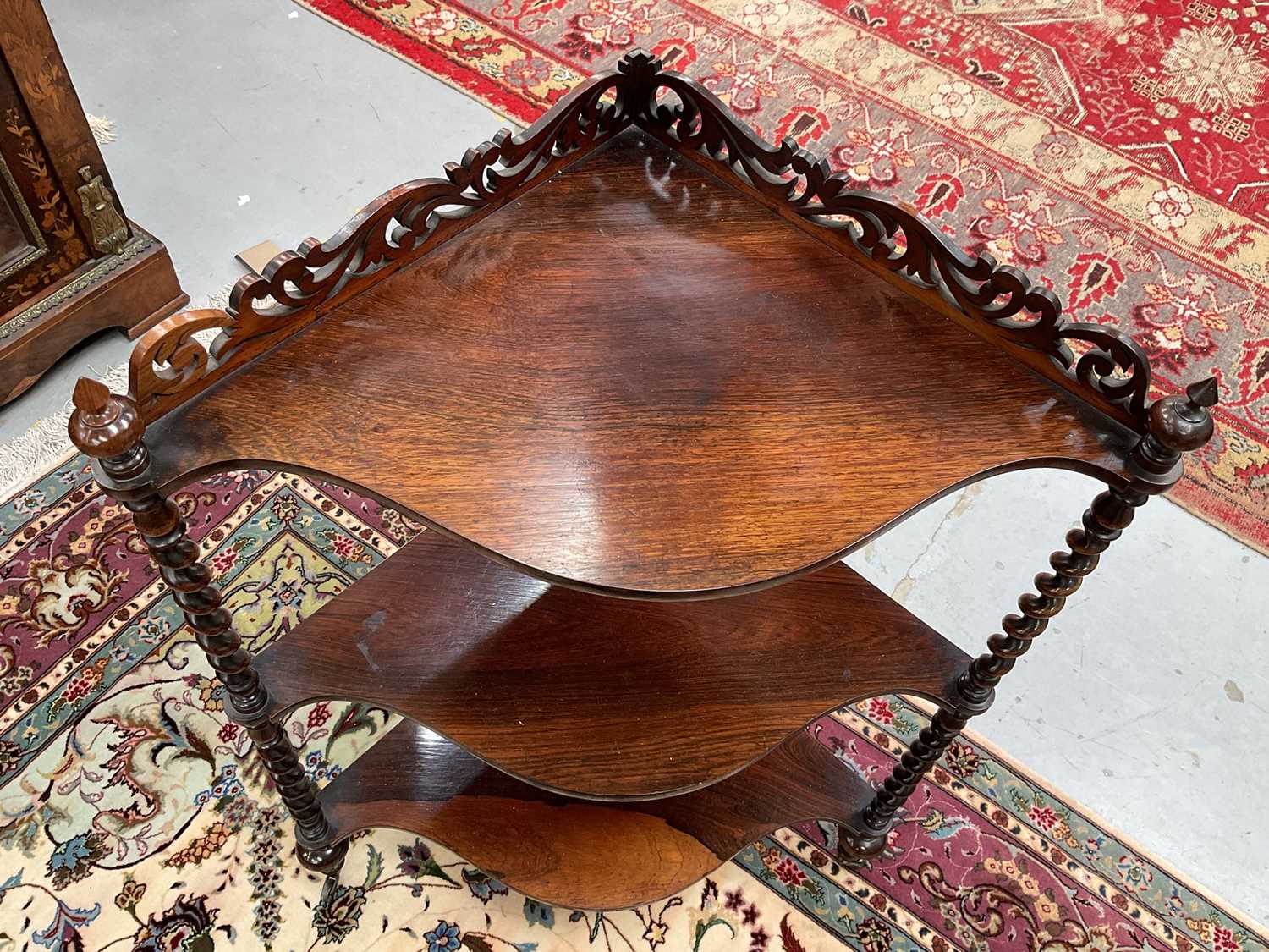 Early 20th century rosewood corner whatnot - Image 6 of 6