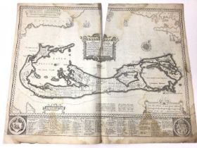 John Speed, 17th century engraved map of Bermuda