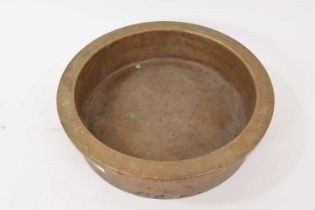 Interesting bronze bowl, stamped - Government House Marina Apapa Lagos, 13.9kg total weight