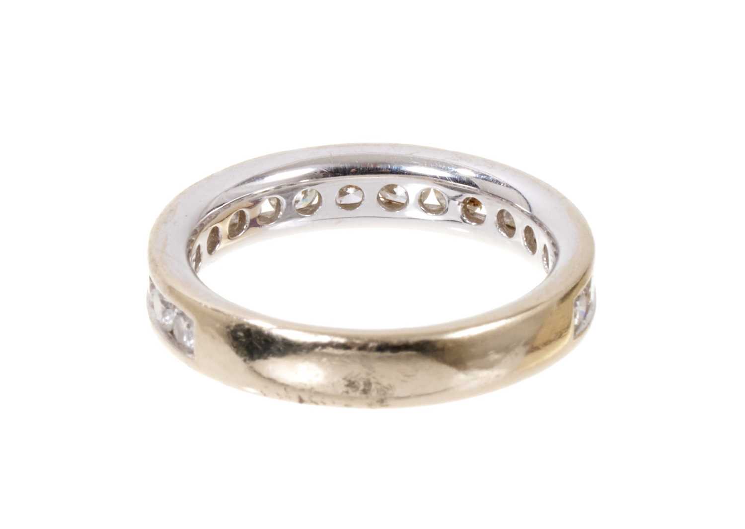 Diamond eternity ring with a band of brilliant cut diamonds in 18ct white gold channel setting - Image 3 of 3