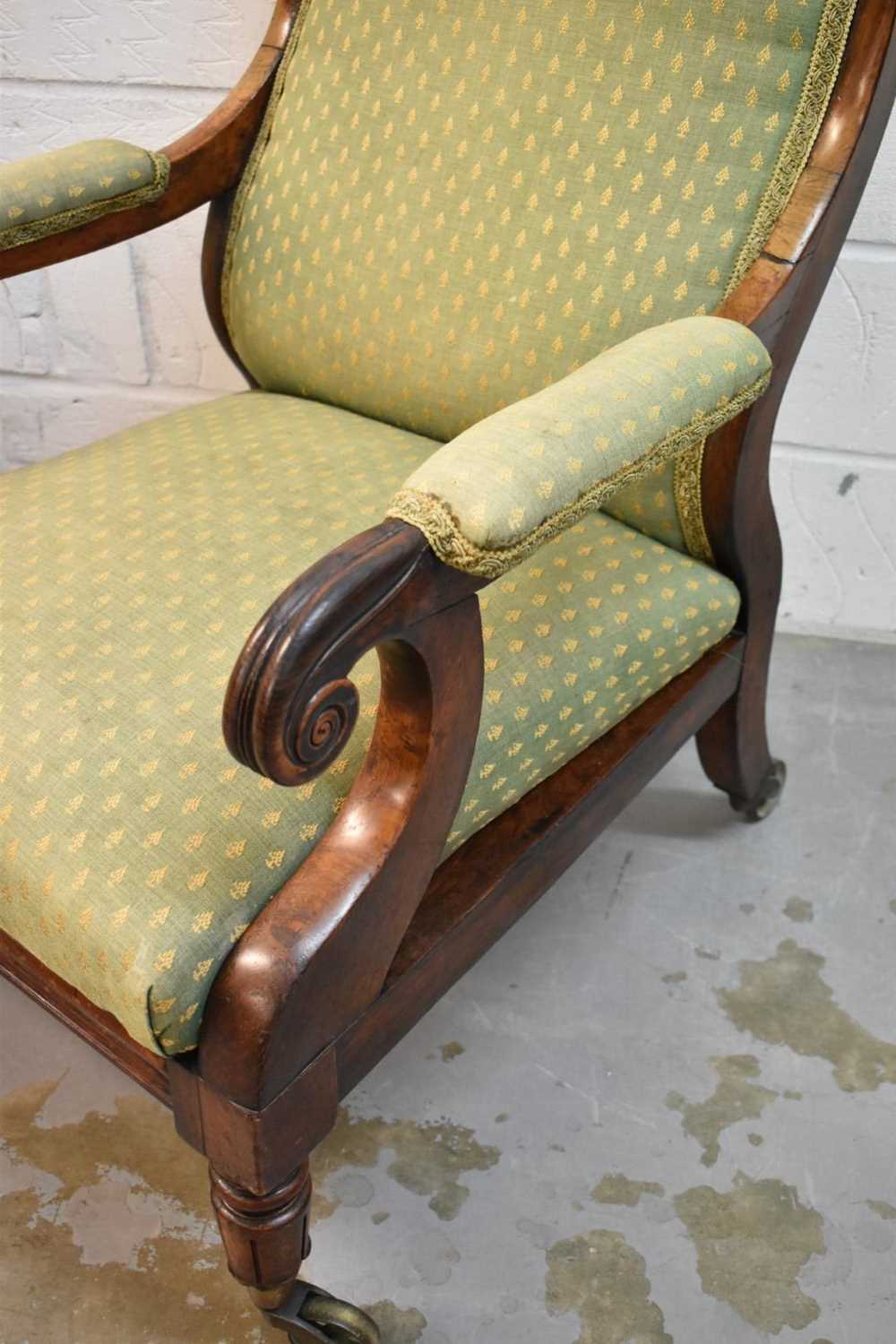 Regency rosewood library chair - Image 5 of 10
