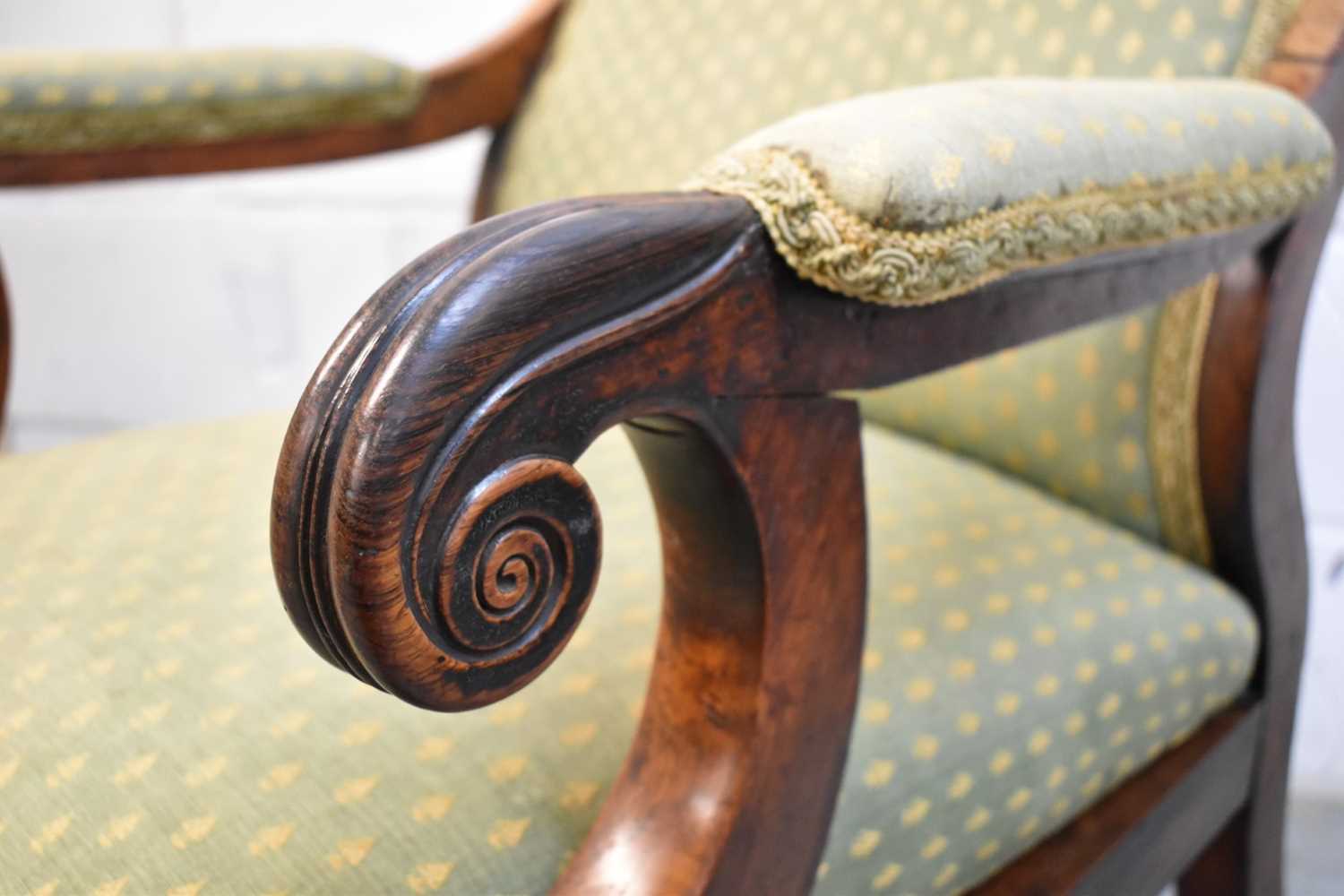 Regency rosewood library chair - Image 6 of 10