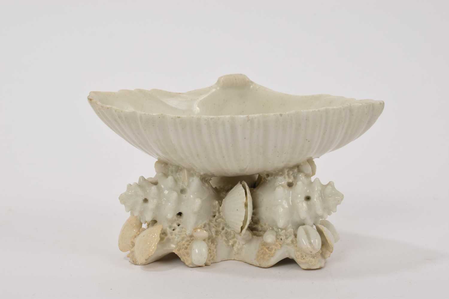 18th century Bow salt cellar