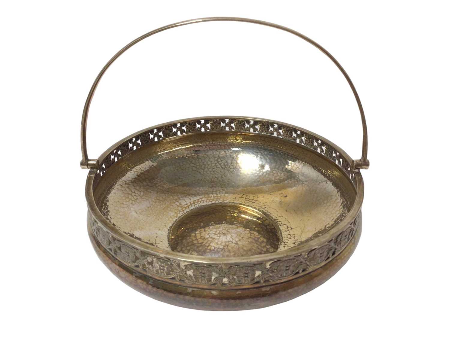 1920s Arts & Crafts style silver basket