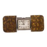 Art Deco silver travelling / purse watch by Gubelin