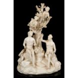 18th century white glazed group