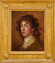 Attributed to George Richmond (1809-1896) after Thomas Gainsbourgh (1727-1788) oil on canvas - Portr