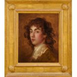 Attributed to George Richmond (1809-1896) after Thomas Gainsbourgh (1727-1788) oil on canvas - Portr