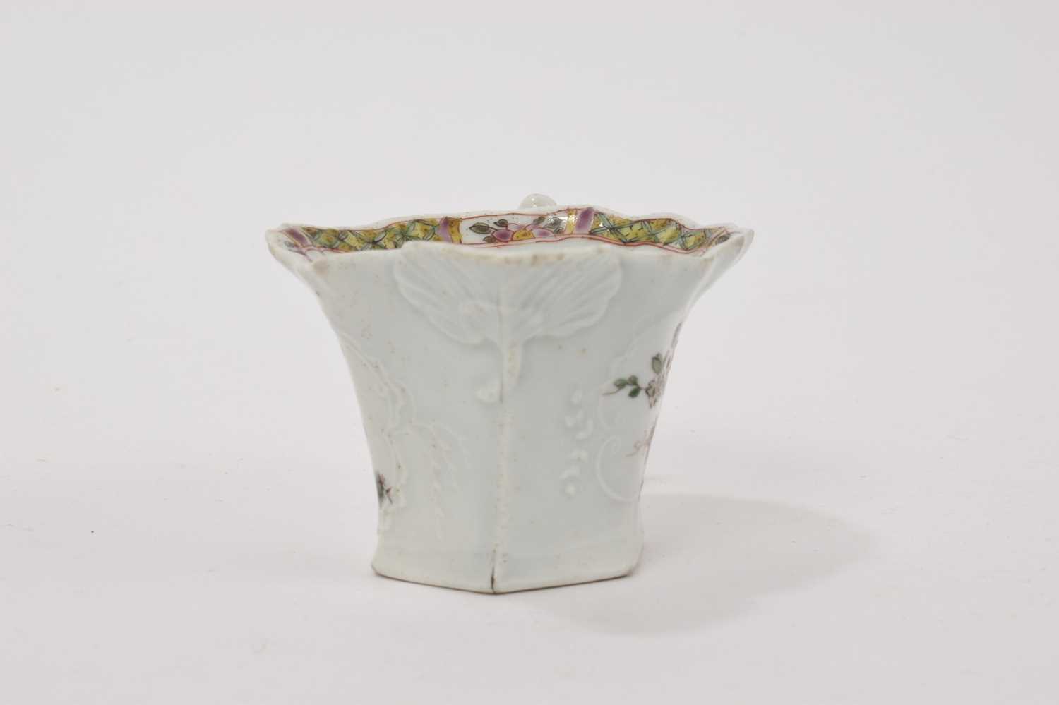 Early Worcester hexagonal cream boat, circa 1754 - Image 2 of 7