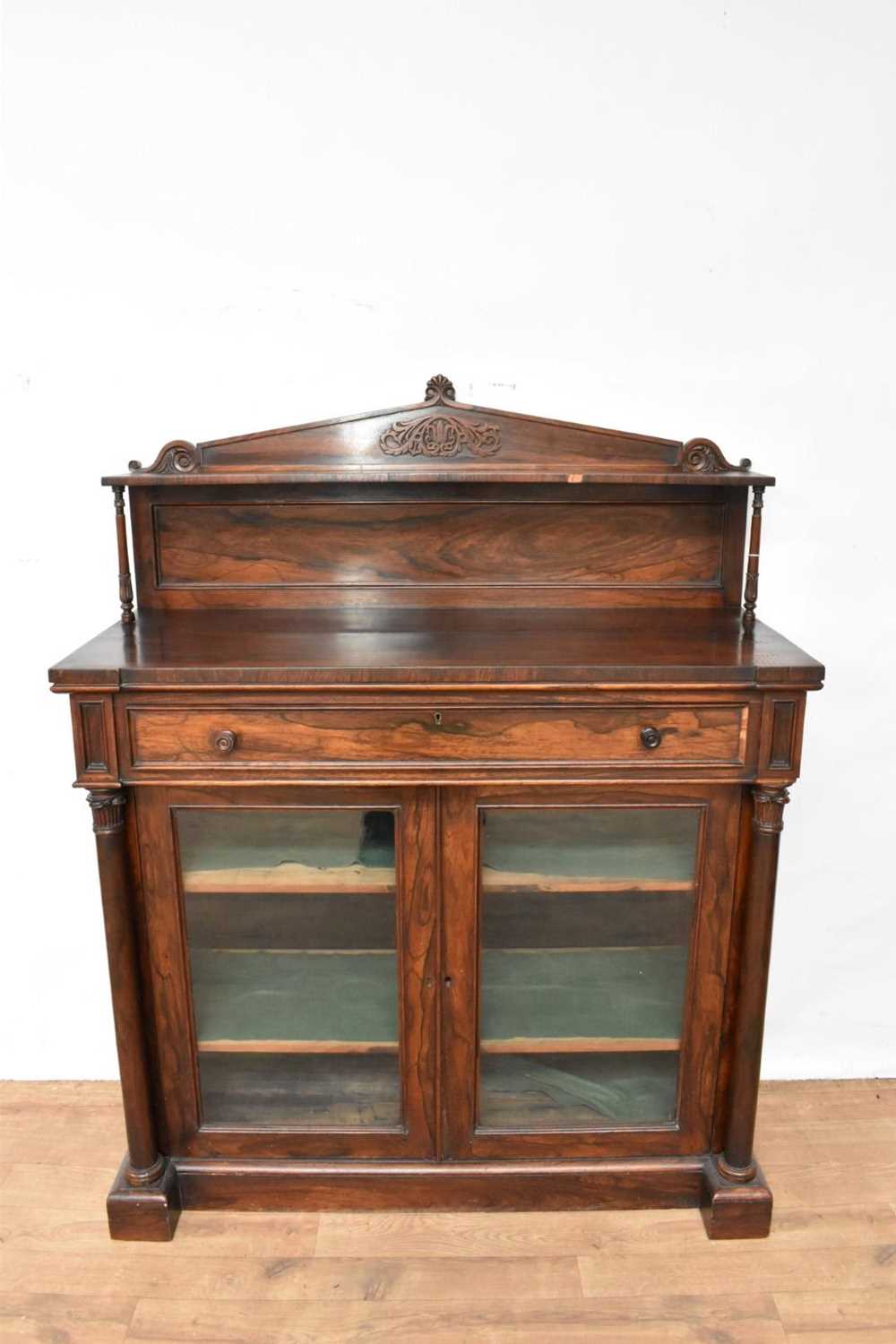 Regency rosewood glass doored chiffonier - Image 2 of 9