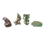Group of Chinese jade and hardstone carvings