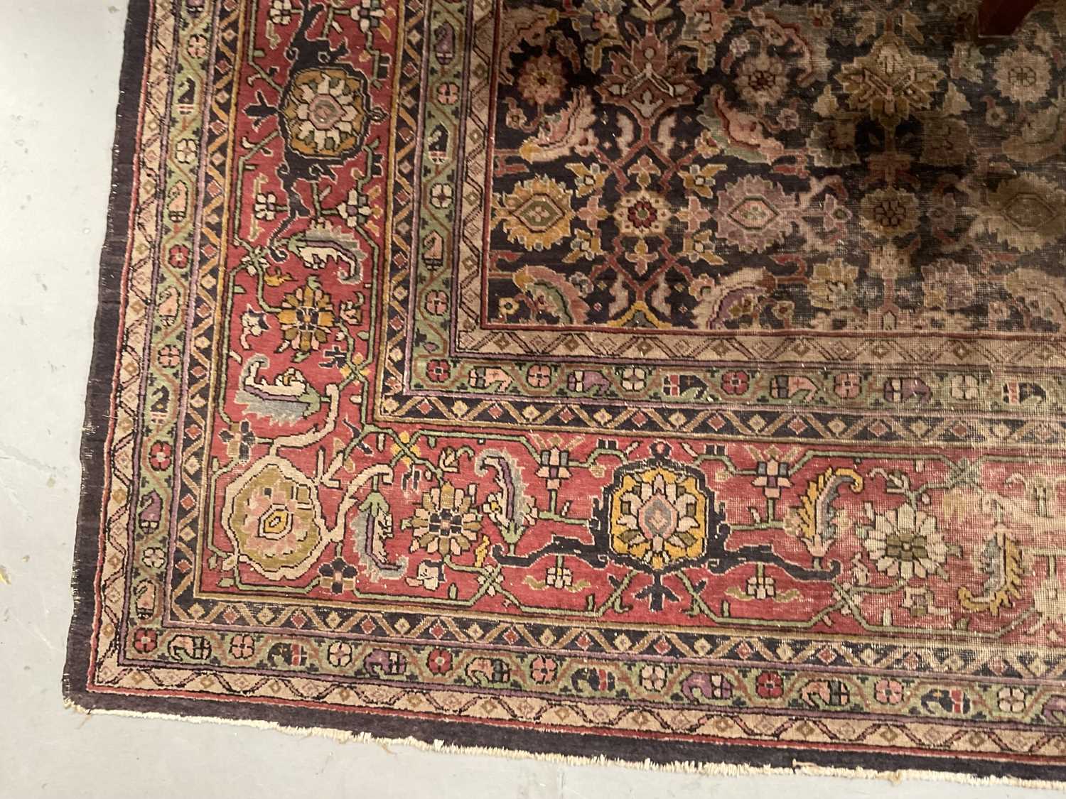 Good early Persian Bijar carpet, with allover floral knotwork on midnight blue ground, 400 x 300cm - Image 11 of 21