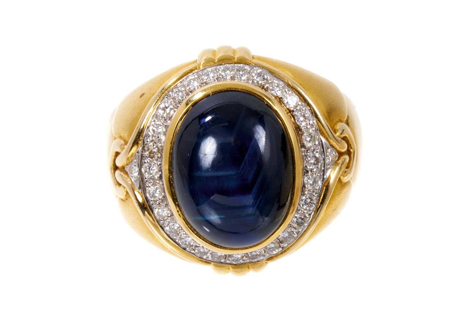 Sapphire and diamond ring