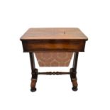 William IV rosewood sewing table