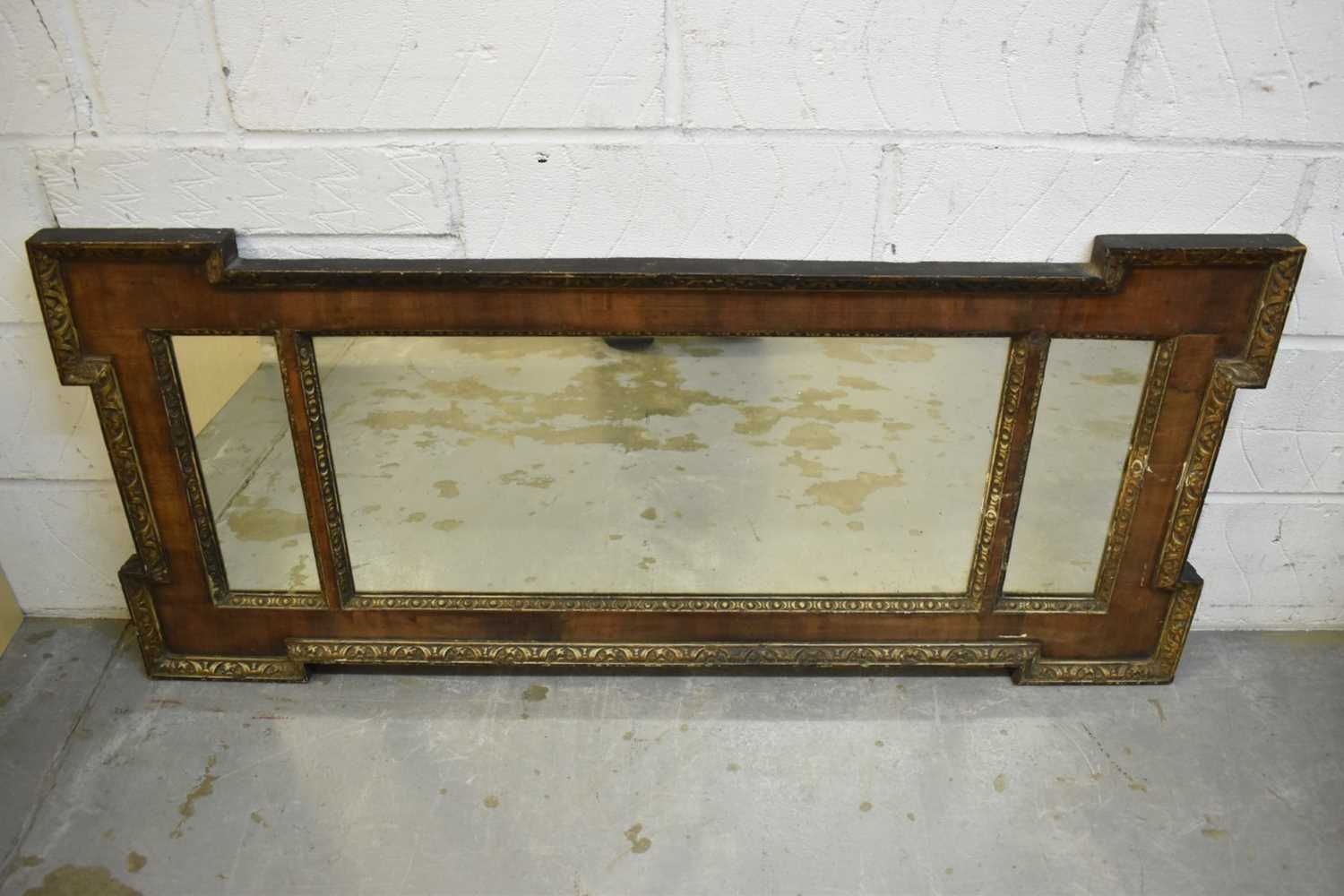 George I style walnut and gilt decorated landscape wall mirror - Image 2 of 9