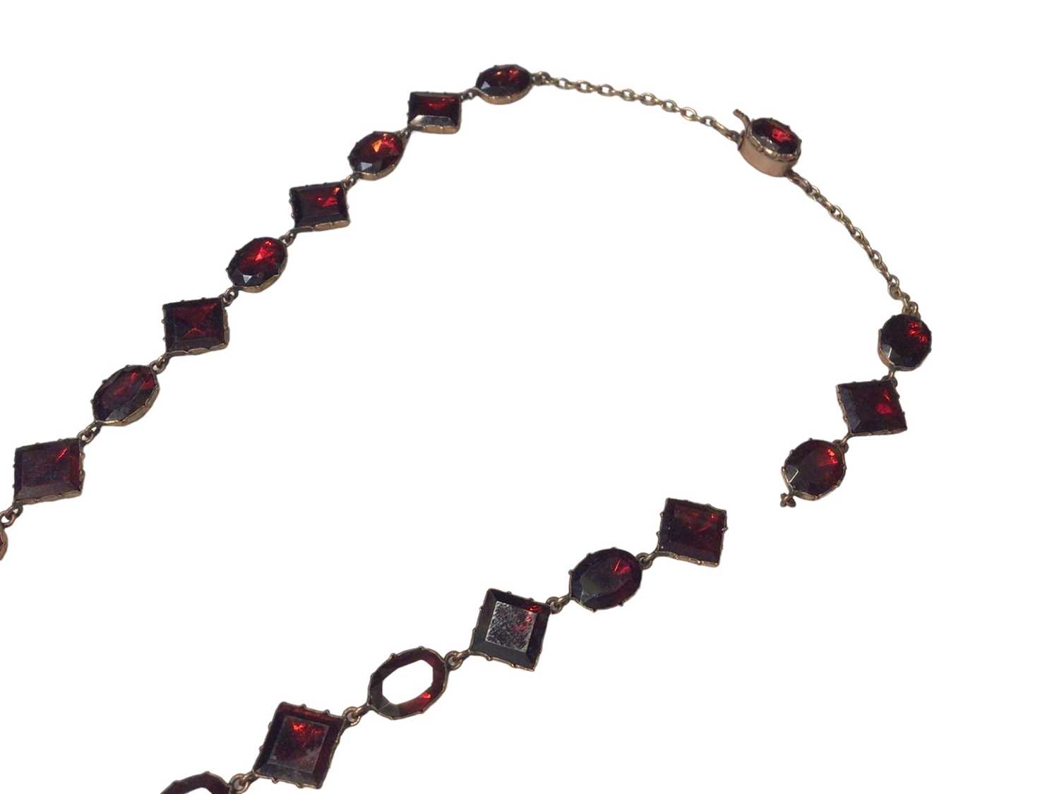 Georgian garnet pendant necklace - Image 4 of 7
