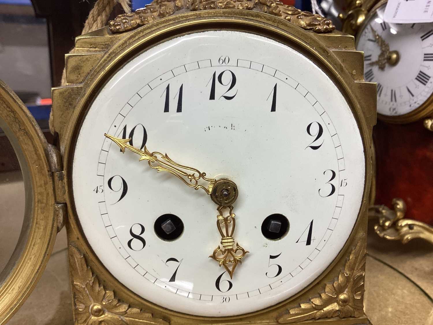 Early 20th century French ormolu Pendule d’Officer clock - Image 8 of 9