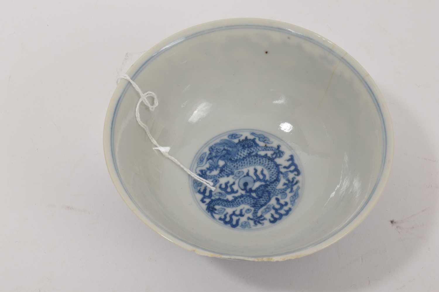 Three antique Chinese porcelain blue and white bowls - Image 11 of 14
