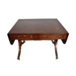 Regency mahogany sofa table