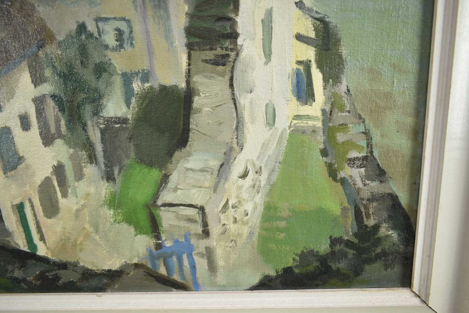 *Glyn Morgan (1926-2015) oil on canvas - House by the Sea, signed verso, 51cm x 61cm, framed - Image 6 of 9