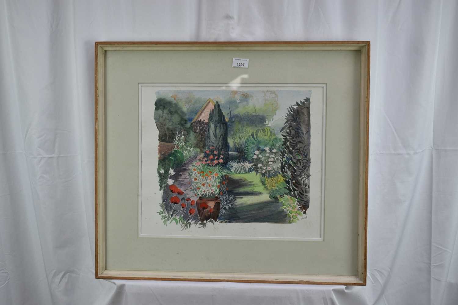 *Joan Warburton (1920-1996) watercolour - Garden in Suffolk, signed and dated '88, titled verso, 35c - Image 2 of 5