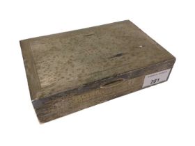 1940s silver cigarette box with presentation inscription