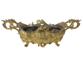 19th century continental gilt metal jardinière