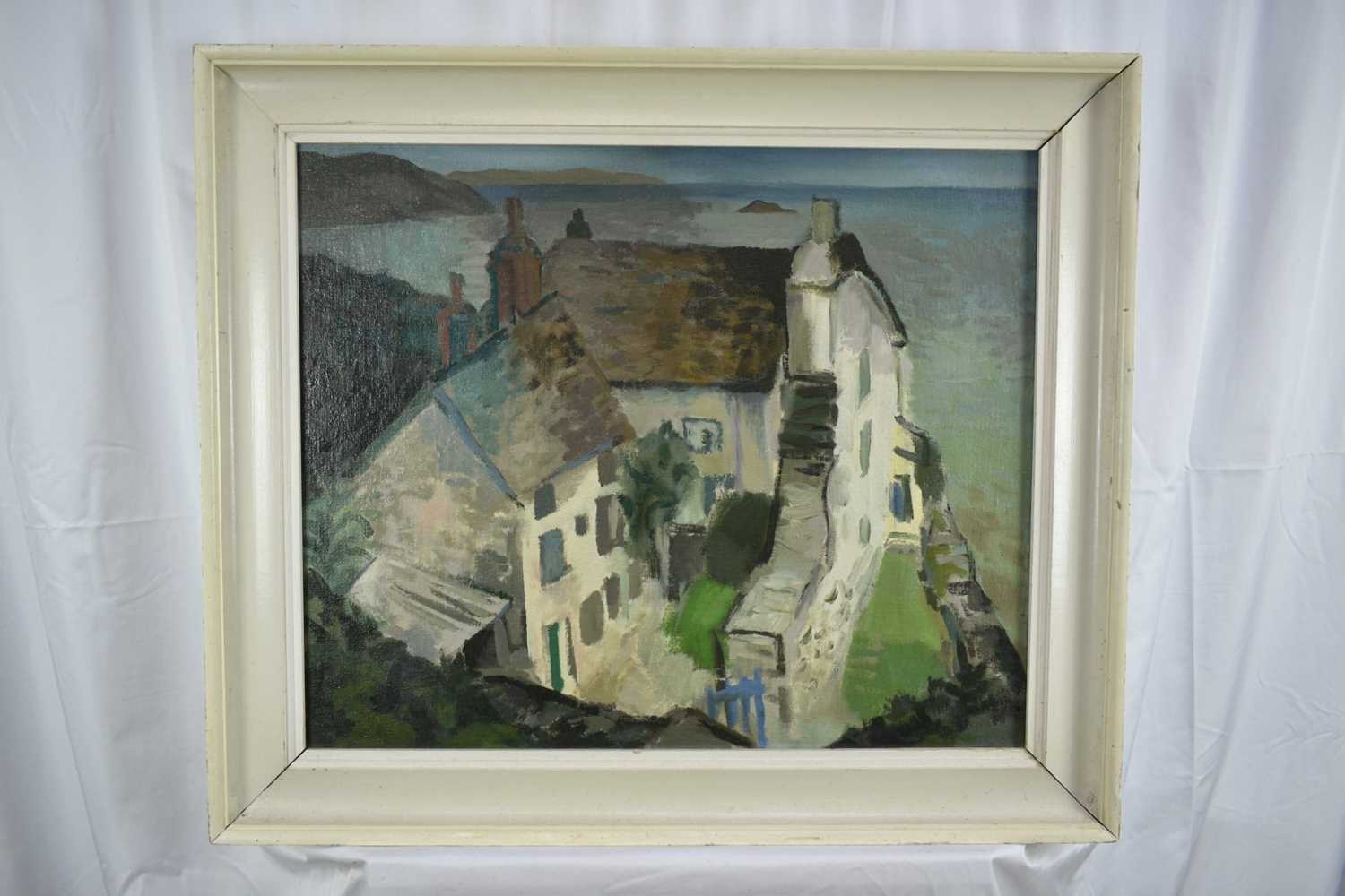 *Glyn Morgan (1926-2015) oil on canvas - House by the Sea, signed verso, 51cm x 61cm, framed - Image 2 of 9