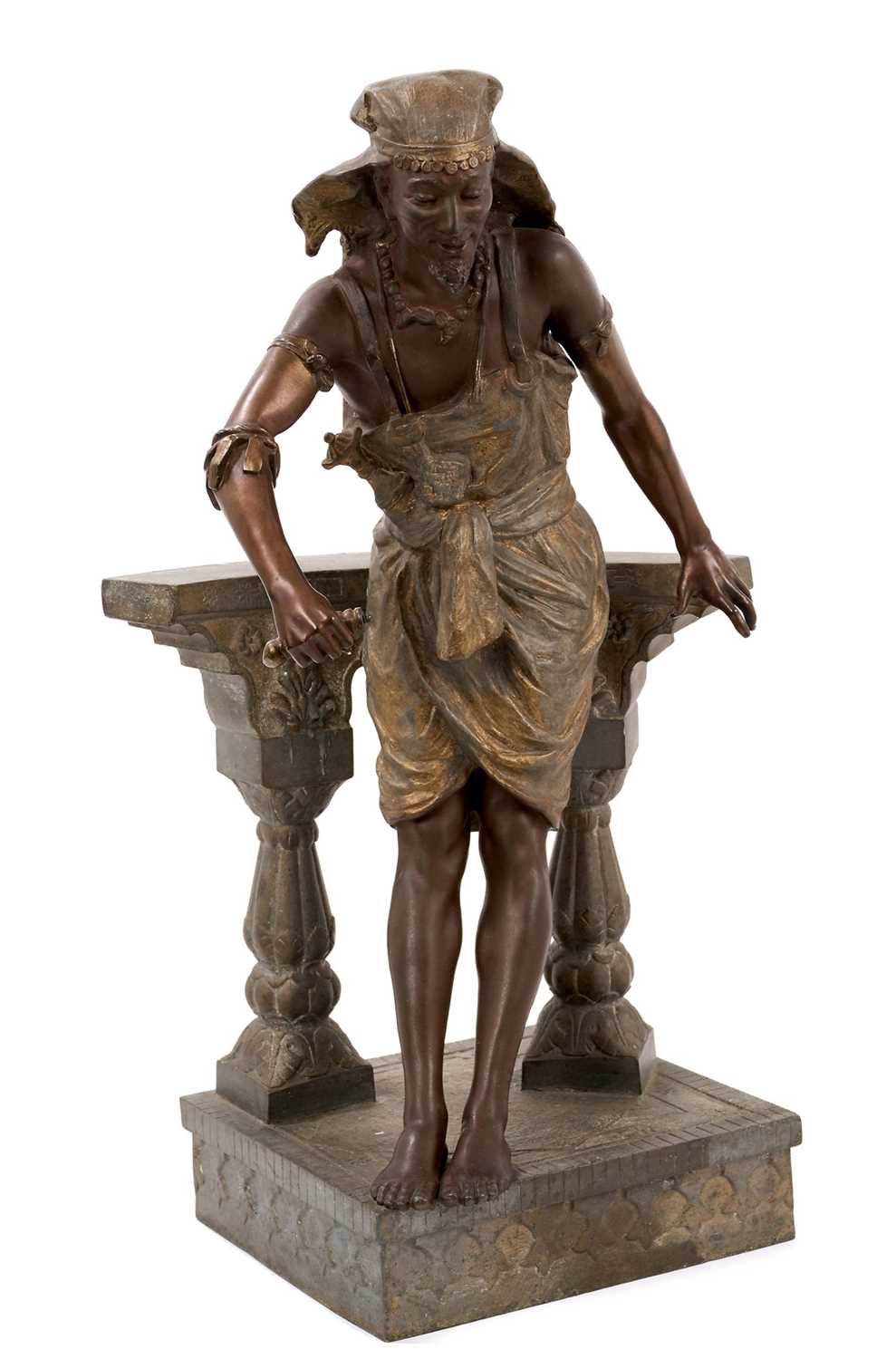 Louis Hottot (1829-1905): late 19th / early 20th century cold-painted Orientalist spelter figure