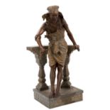 Louis Hottot (1829-1905): late 19th / early 20th century cold-painted Orientalist spelter figure