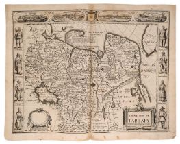 John Speed - 17th century engraved map of Tartary