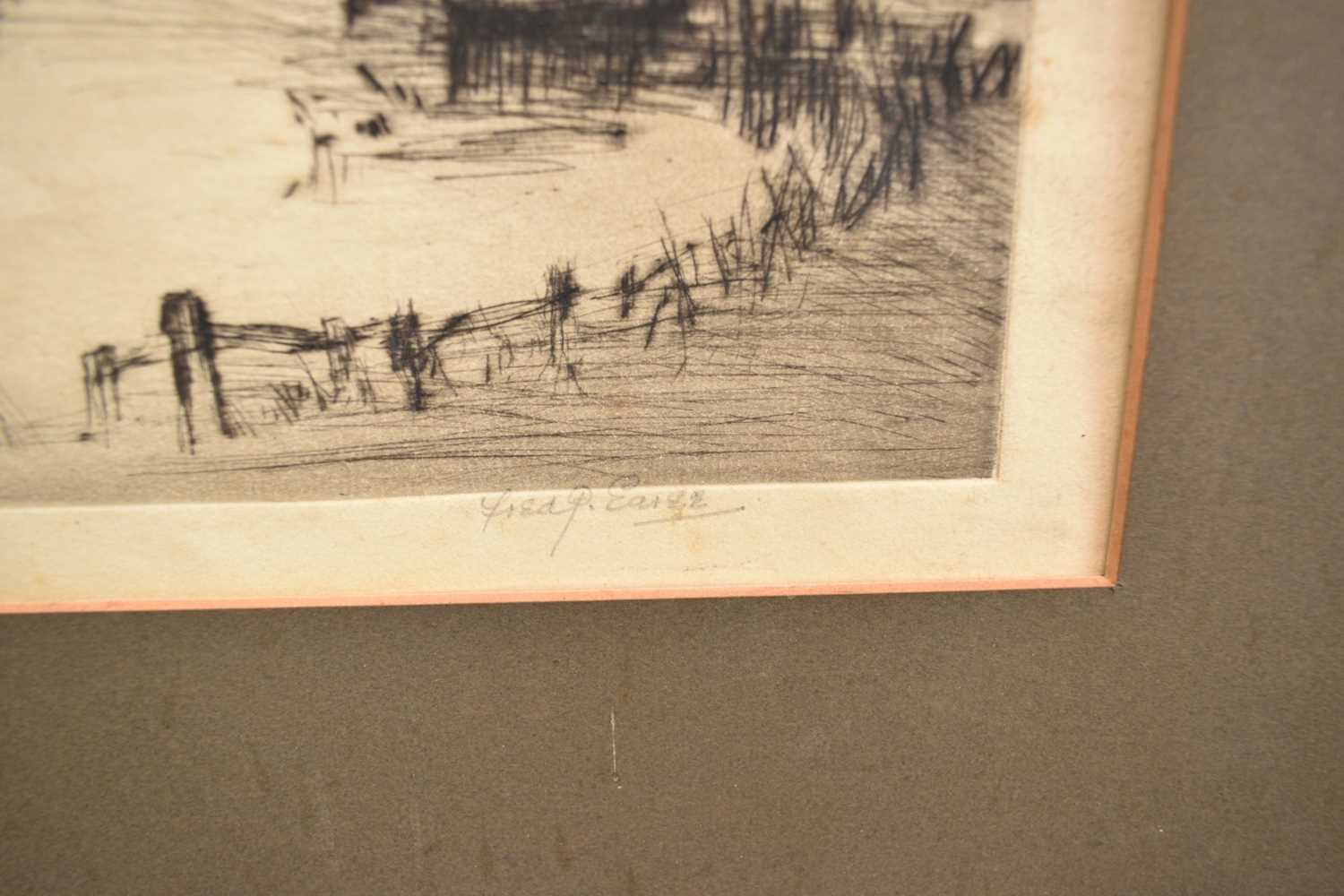 Paul Earee (1888-1968) etching - Sunset on the Stour, signed Fred P. Earee, titled and numbered 10/5 - Image 3 of 4