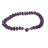 Amethyst bead necklace with a string of graduated faceted amethyst beads