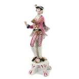 18th century polychrome painted porcelain figure