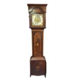 George III Irish inlaid mahogany longcase clock by George Walker, Dublin