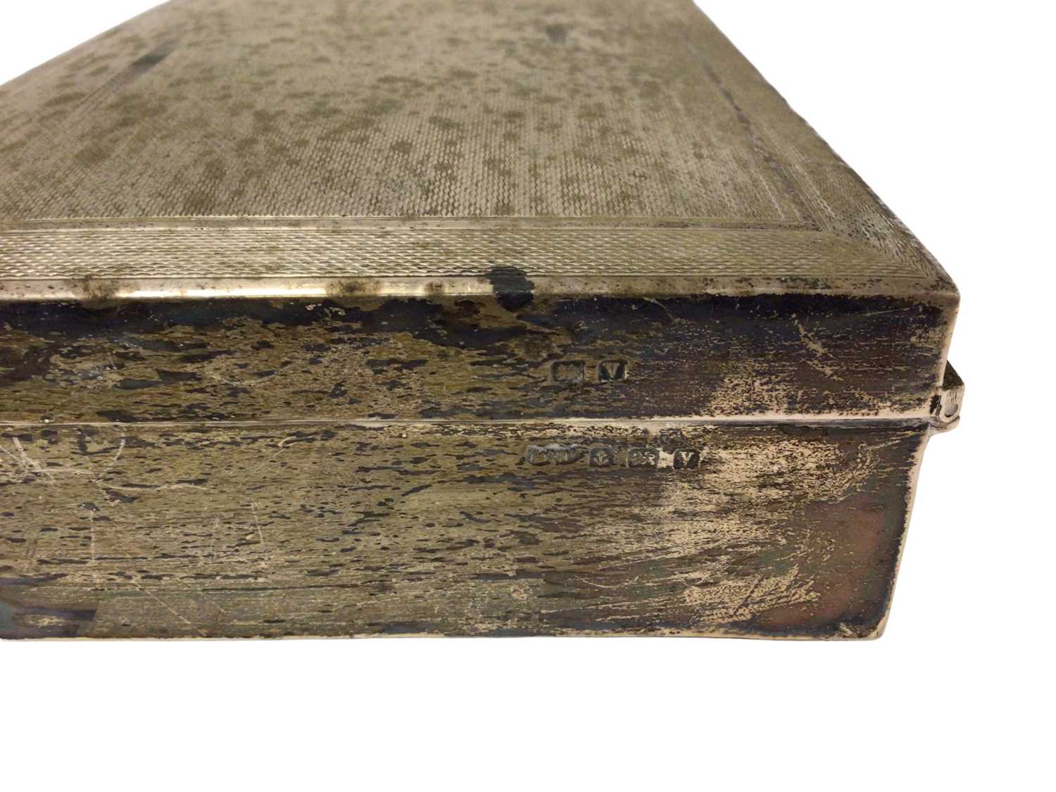 1940s silver cigarette box with presentation inscription - Image 3 of 4