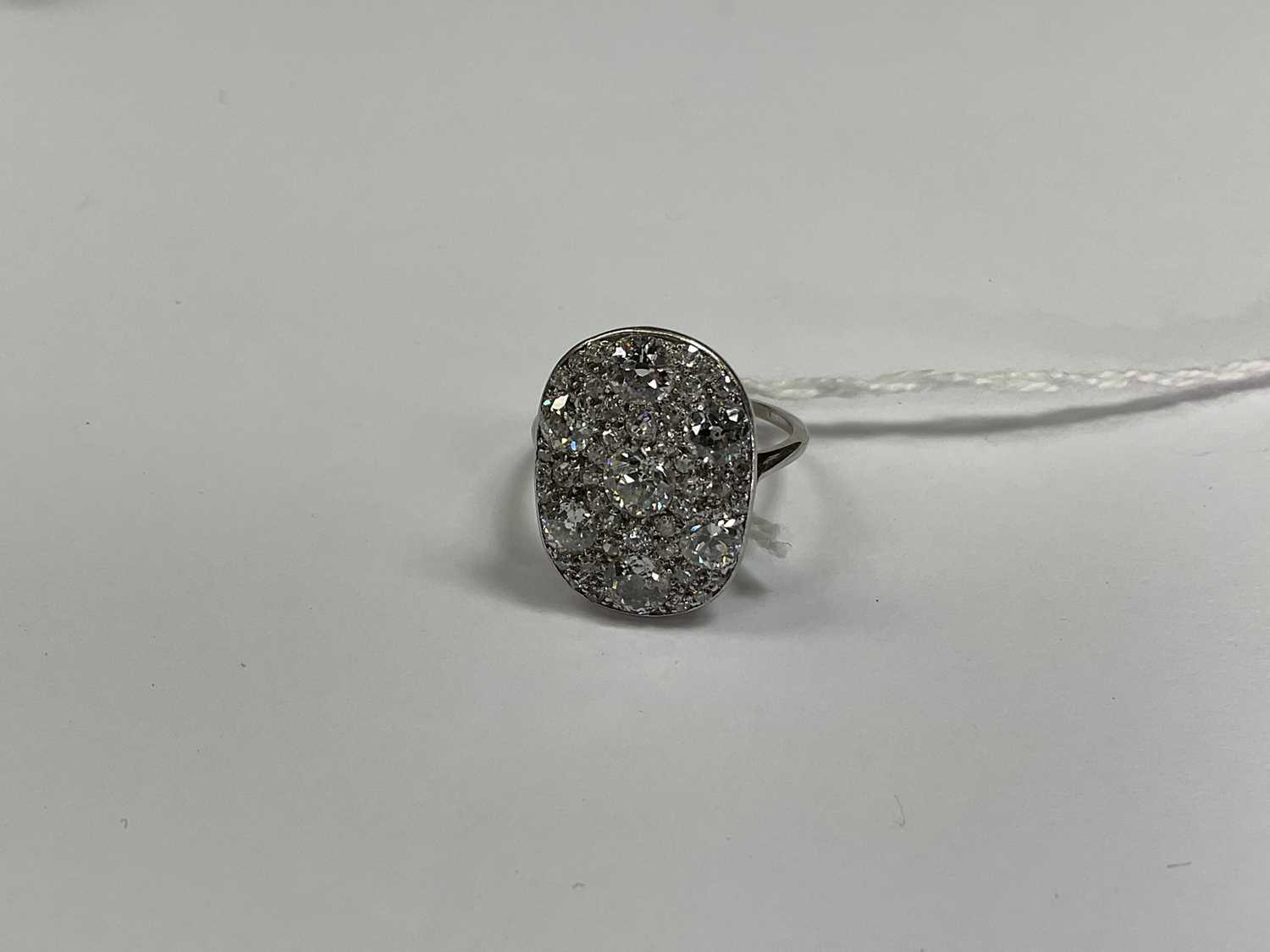 1920s diamond cluster cocktail ring - Image 6 of 6
