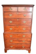 George III mahogany chest on chest