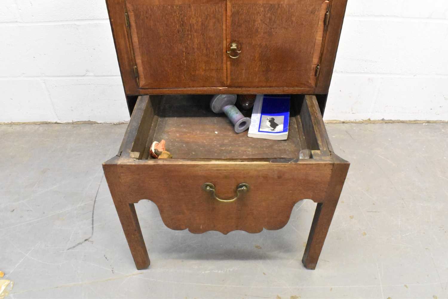 George III mahogany night cupboard - Image 4 of 6