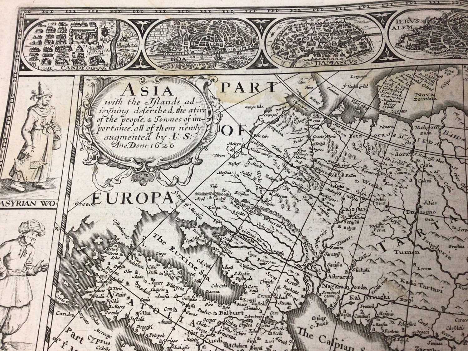 John Speed - 17th century engraved map of Asia - Image 2 of 8