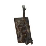 John Doubleday (b. 1947) bronze - stylised female form, signed and dated 1986, 153cm high