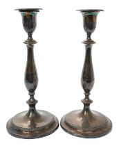 Pair of Georgian silver candlesticks