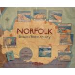 Lance Cattermole (1898-1992) vintage travel poster for Norfolk "Britains Finest County", published b