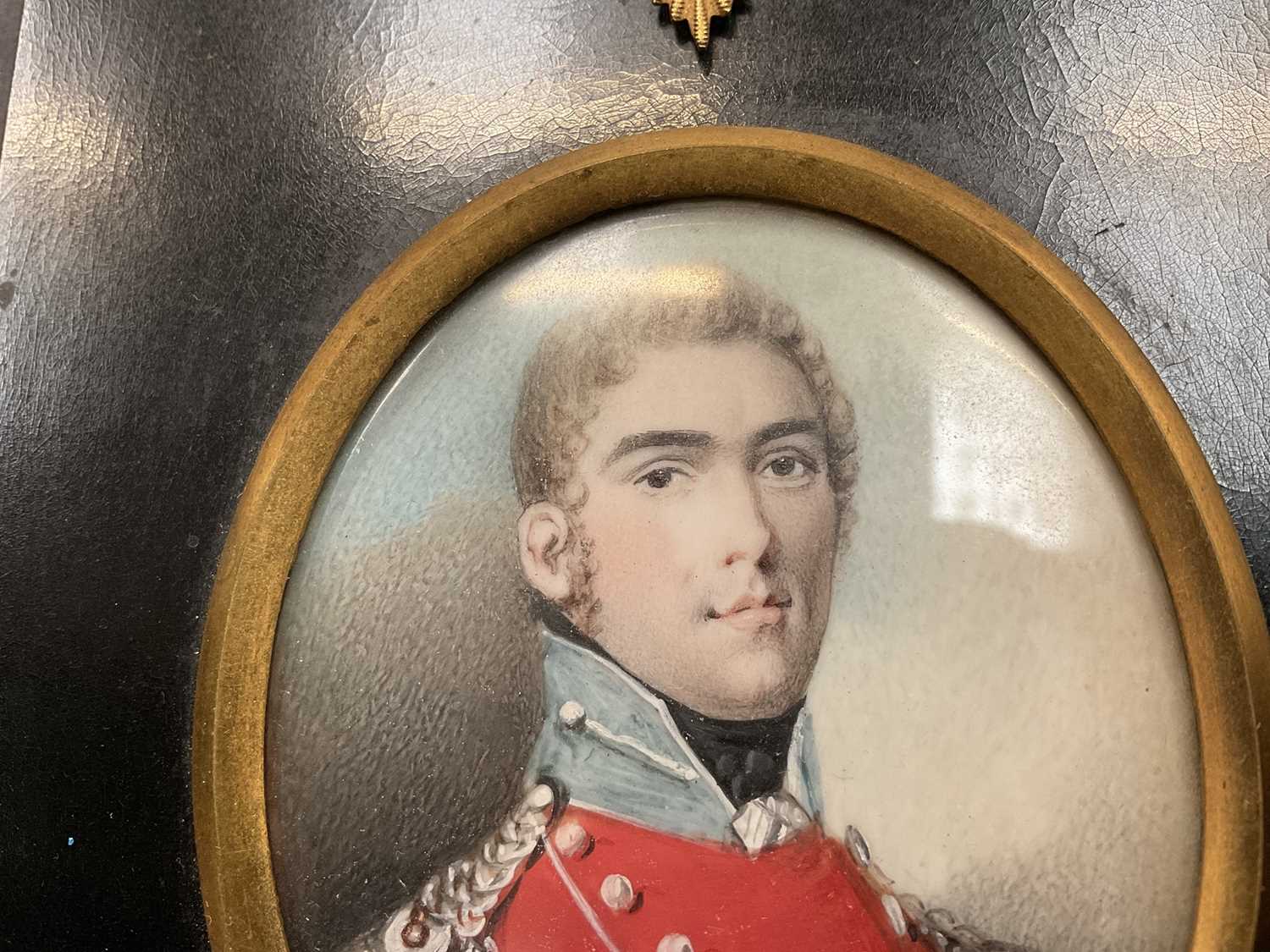 Nicholas Freese (active 1794-1814) portrait miniature on ivory - Portrait of an Office - Image 3 of 16